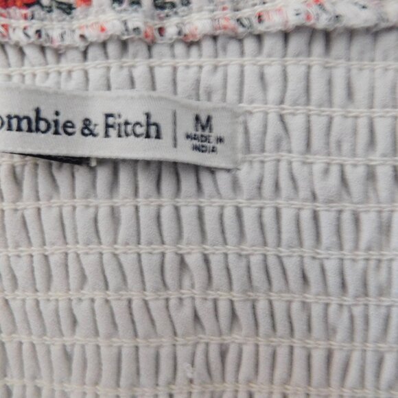 🦌 Abercrombie & Fitch Floral Cropped Smocked Tank Size M - Picture 13 of 15